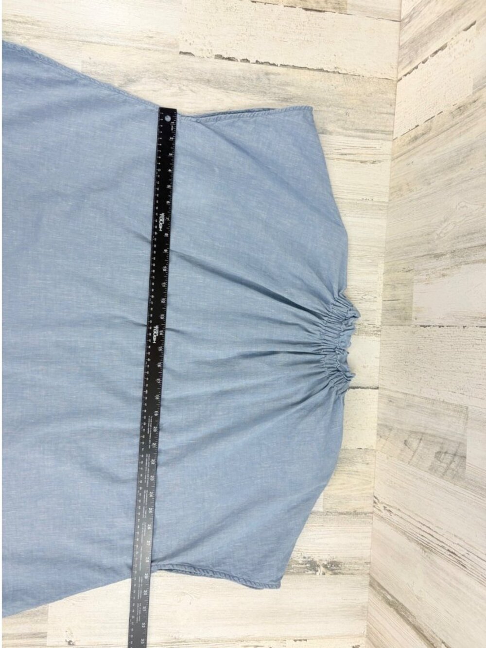 Ann Mashburn Atelier Kami Shirt Sz XL Blue Cotolino Chambray Button Down - Picture 14 of 14
